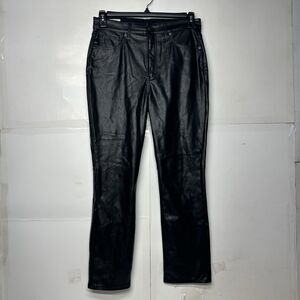 GAP Women’s Size 30 Vintage Slim High Rise Black Faux Leather Pants